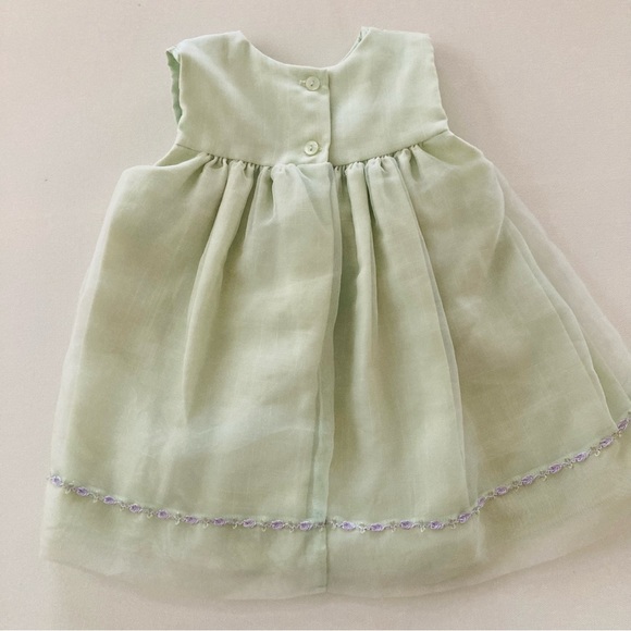 Vintage Bryan Baby Girl 18 Months Sage Green Tulle Dress Diaper Cover Set - Picture 5 of 8